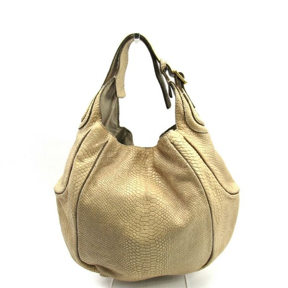 Authentic GIVENCHY handbags python embossed beige leather - Picture 1 of 9